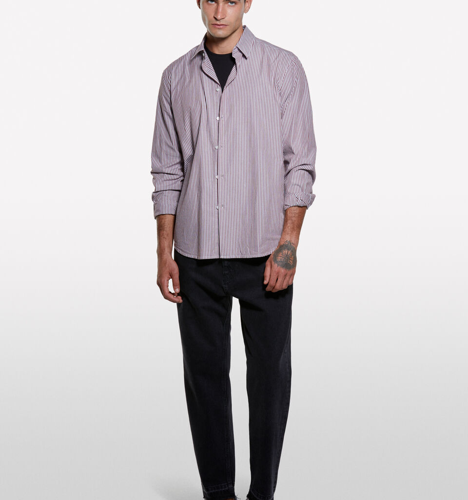 Camisa rosa fio tinto - camisas regular para homem - Rosa Pink | Sisley image number 1